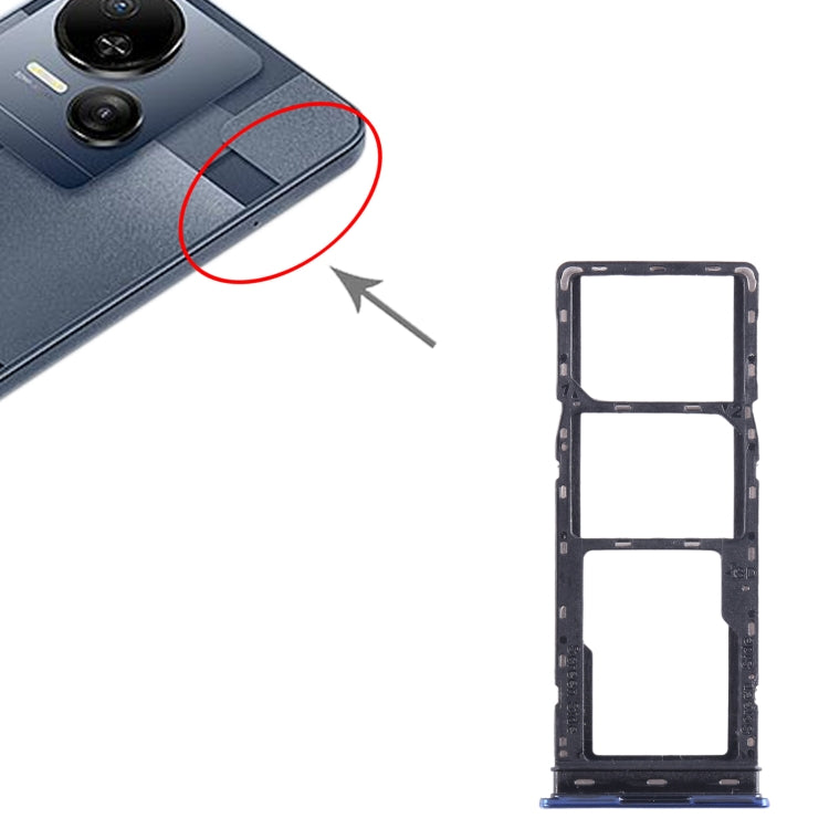 For Tecno Spark 10 SIM Card Tray + SIM Card Tray + Micro SD Card Tray (Blue) - Card Tray by PMC TechLife | Online Shopping South Africa | PMC TechLife | Buy Now Pay Later Mobicred