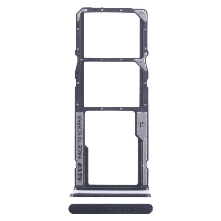 For Xiaomi Redmi Note 12 4G SIM Card Tray + SIM Card Tray + Micro SD Card Tray (Black)