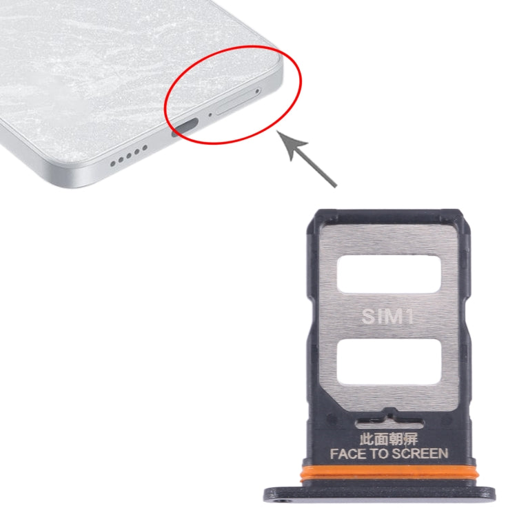 For Xiaomi Redmi Note 13 Pro 5G SIM Card Tray + SIM Card Tray (Black) - Card Tray by PMC TechLife | Online Shopping South Africa | PMC TechLife