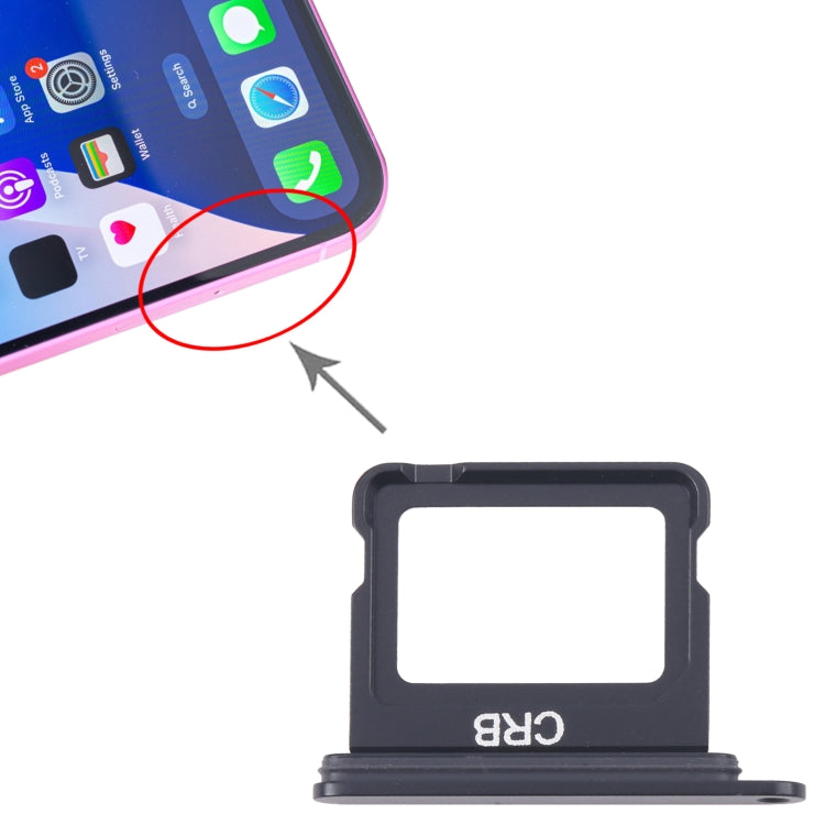 For iPhone 16 Plus SIM Card Tray (Black) - by PMC Jewellery | Online Shopping South Africa | PMC Jewellery | Buy Now Pay Later Mobicred