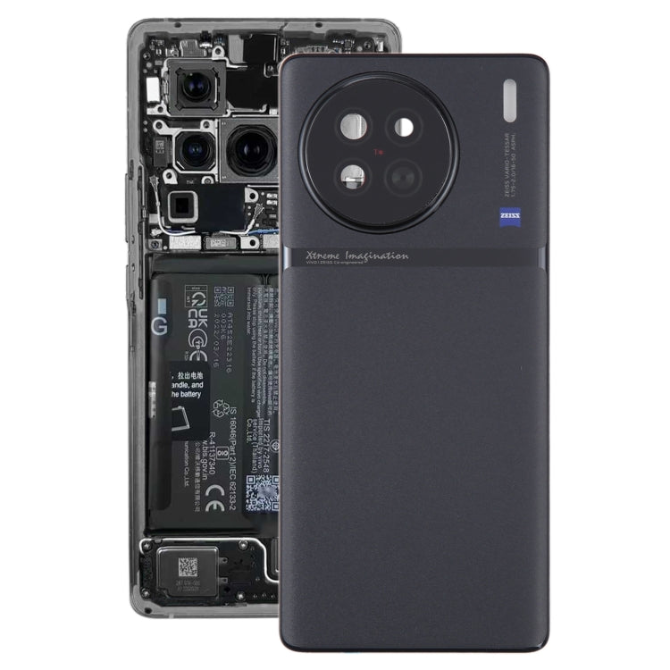 For vivo X90 Battery Back Cover with Camera Lens Cover(Black)