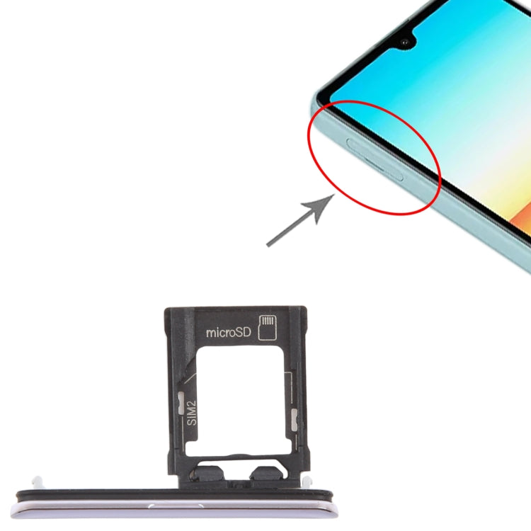 For Sony Xperia Ace SIM + Micro SD Card Tray (Purple) - Card Tray by PMc TechLife | Online Shopping South Africa | PMc TechLife | Buy Now Pay Later Mobicred