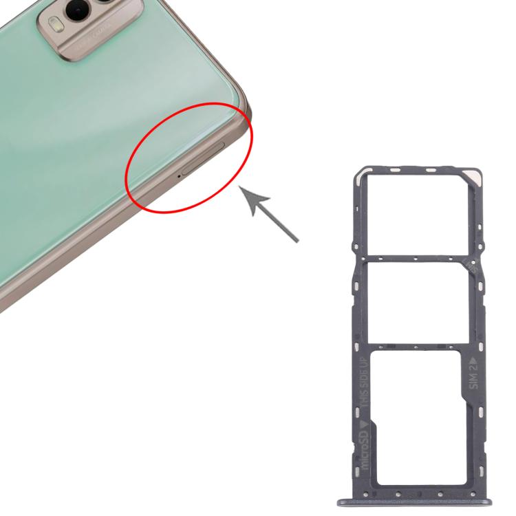 For Nokia C32 Original SIM Card Tray + SIM Card Tray + Micro SD Card Tray (Blue) - Card Tray by PMc TechLife | Online Shopping South Africa | PMc TechLife | Buy Now Pay Later Mobicred