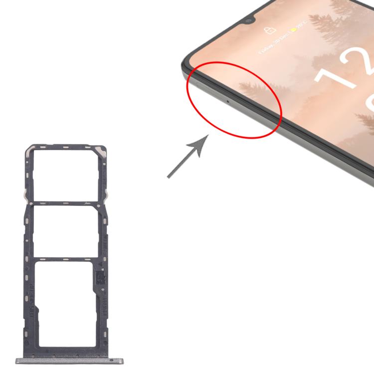 For Nokia C31 Original SIM Card Tray + SIM Card Tray + Micro SD Card Tray (Grey) - Card Tray by PMc TechLife | Online Shopping South Africa | PMc TechLife | Buy Now Pay Later Mobicred
