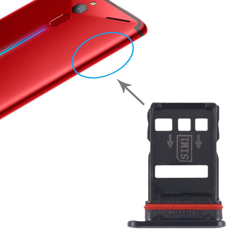 For ZTE nubia RedMagic 5G NX659J SIM Card Tray + SIM Card Tray (Black)