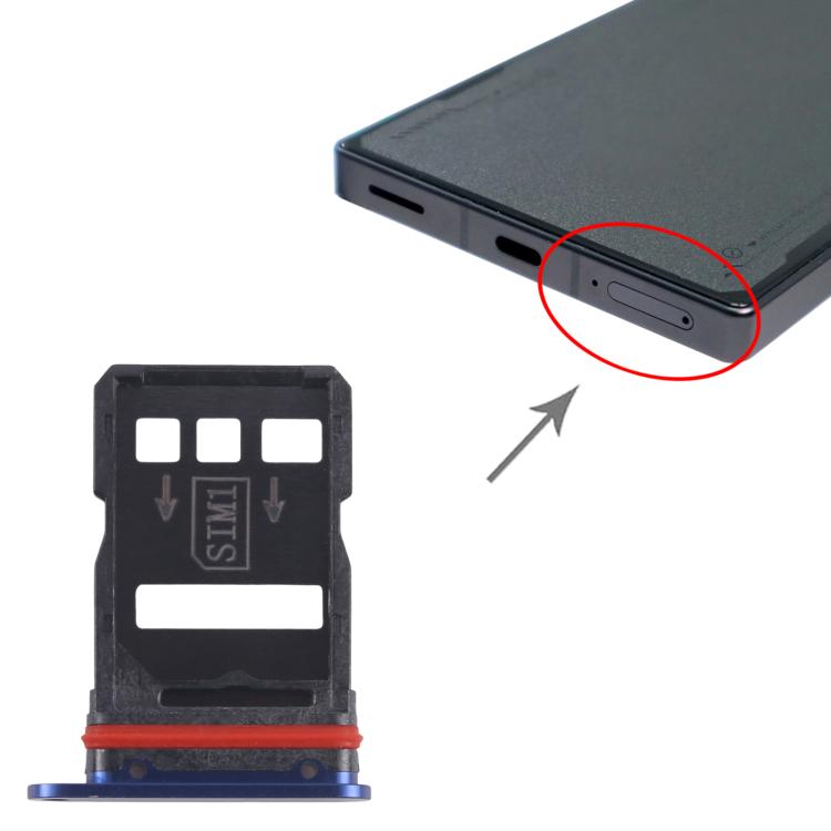 For ZTE nubia RedMagic 7s Pro NX709S SIM Card Tray + SIM Card Tray (Blue)