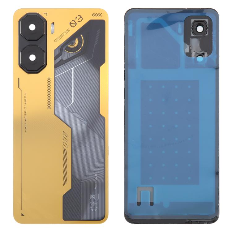 For ZTE nubia Neo 3 Plastic Battery Back Cover with Camera Lens Cover(Gold)