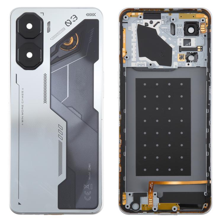 For ZTE nubia Neo 3 Plastic Battery Back Cover with Middle Frame / Camera Lens Cover(Silver)