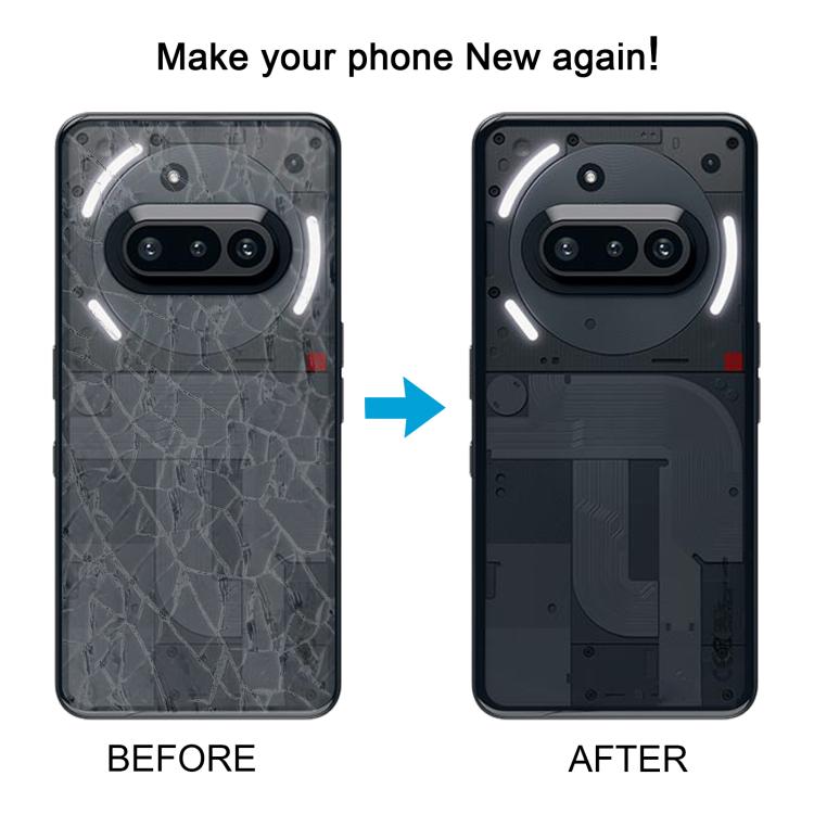 For Nothing Phone 3a A059 Glass Battery Back Cover with Camera Frame(Black)