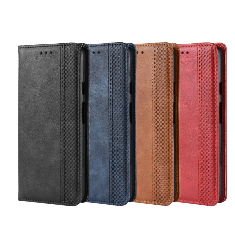 Magnetic Buckle Retro Crazy Horse Texture Horizontal Flip Leather Case for Google Pixel 3a , with Holder & Card Slots & Photo Frame(Brown) - Google Cases by PMC TechLife | Online Shopping South Africa | PMC TechLife | Buy Now Pay Later Mobicred