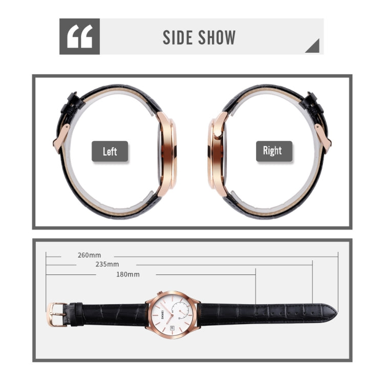 SKMEI 1581 Creative Fashion Men Watch Simple Casual Outdoor Sports Water-resistant Two-Pin Quartz Watch(Silver Black)