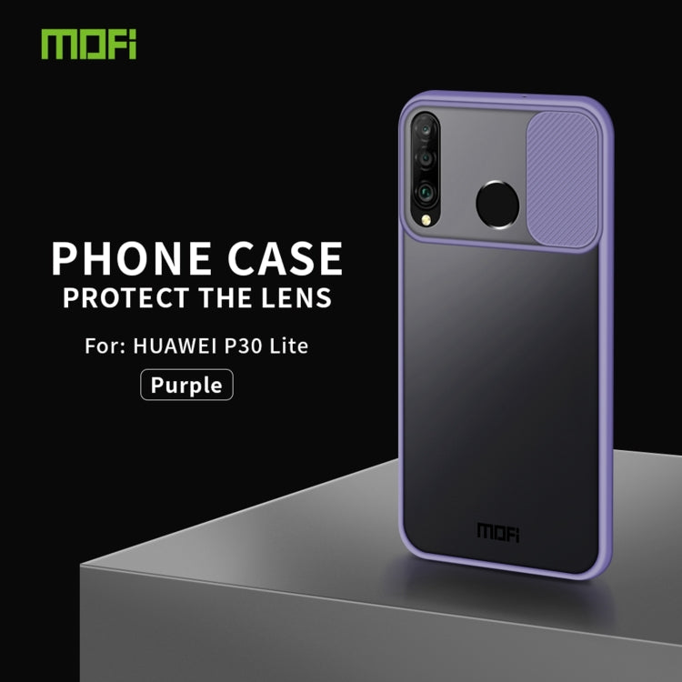 For Huawei P30 lite MOFI Xing Dun Series PC + TPU Anti-peep Water-resistant And Anti-drop All-inclusive Protective Shell, Translucent Frosted(Purple)