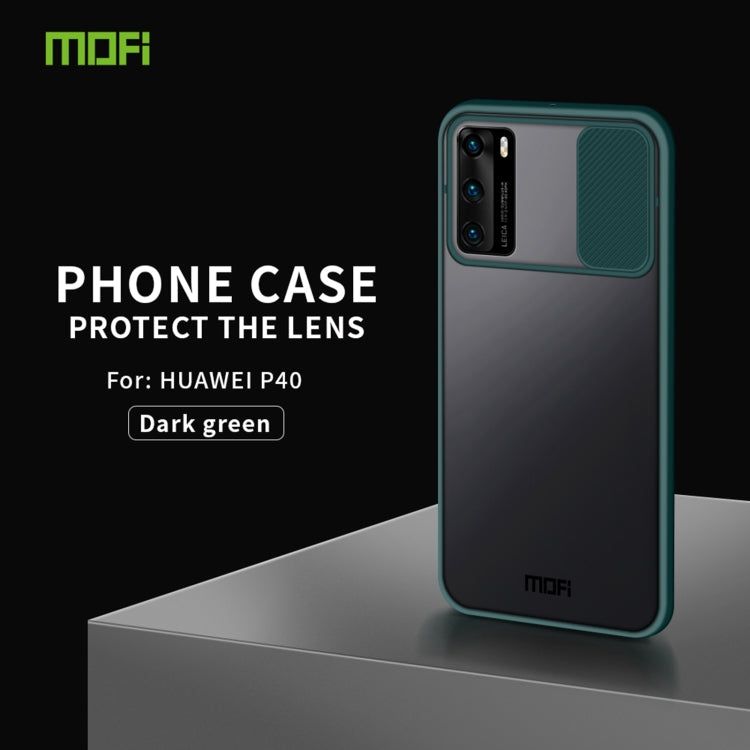 For Huawei P40 MOFI Xing Dun Series PC + TPU Anti-peep Water-resistant And Anti-drop All-inclusive Protective Shell, Translucent Frosted(Green)