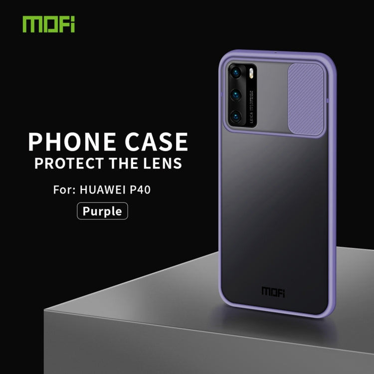 For Huawei P40 MOFI Xing Dun Series PC + TPU Anti-peep Water-resistant And Anti-drop All-inclusive Protective Shell, Translucent Frosted(Purple)