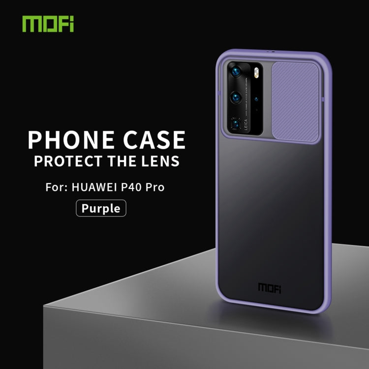 For Huawei P40 Pro MOFI Xing Dun Series PC + TPU Anti-peep Water-resistant And Anti-drop All-inclusive Protective Shell, Translucent Frosted(Purple)