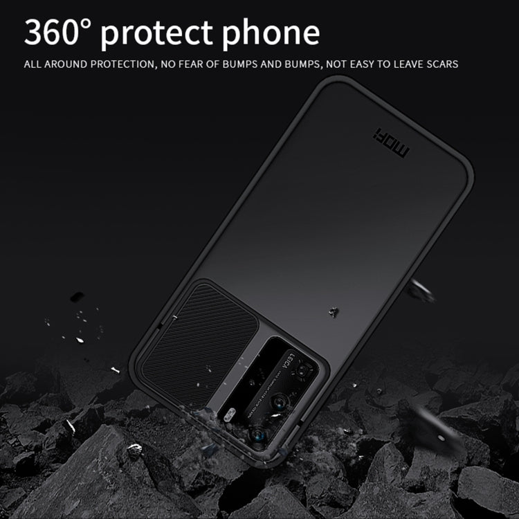 For Huawei P40 Pro MOFI Xing Dun Series PC + TPU Anti-peep Water-resistant And Anti-drop All-inclusive Protective Shell, Translucent Frosted(Purple)