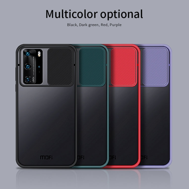 For Huawei P40 Pro MOFI Xing Dun Series PC + TPU Anti-peep Water-resistant And Anti-drop All-inclusive Protective Shell, Translucent Frosted(Purple)
