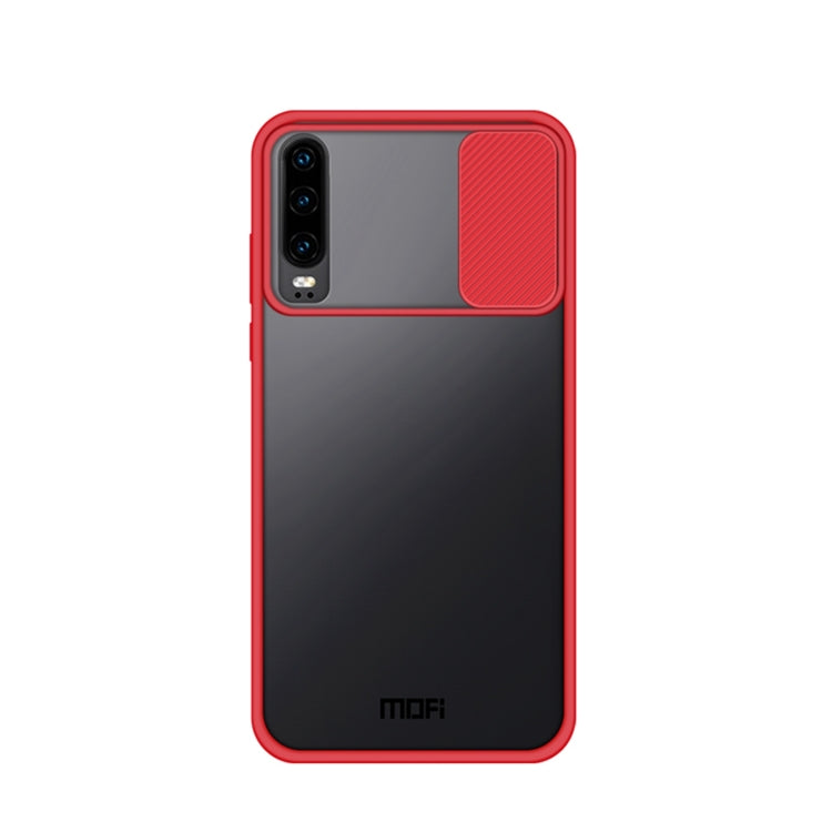 For Huawei P40 Pro+ MOFI Xing Dun Series PC + TPU Anti-peep Water-resistant And Anti-drop All-inclusive Protective Shell, Translucent Frosted(Red)