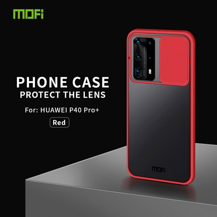 For Huawei P40 Pro+ MOFI Xing Dun Series PC + TPU Anti-peep Water-resistant And Anti-drop All-inclusive Protective Shell, Translucent Frosted(Red)