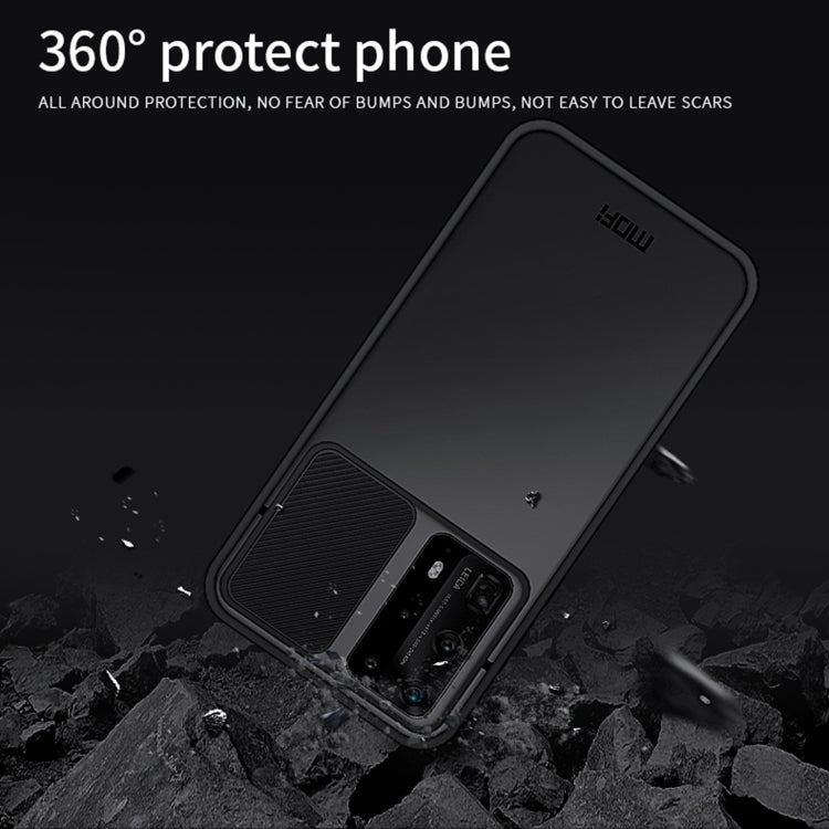 For Huawei P40 Pro+ MOFI Xing Dun Series PC + TPU Anti-peep Water-resistant And Anti-drop All-inclusive Protective Shell, Translucent Frosted(Red)