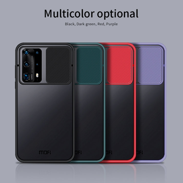 For Huawei P40 Pro+ MOFI Xing Dun Series PC + TPU Anti-peep Water-resistant And Anti-drop All-inclusive Protective Shell, Translucent Frosted(Red)