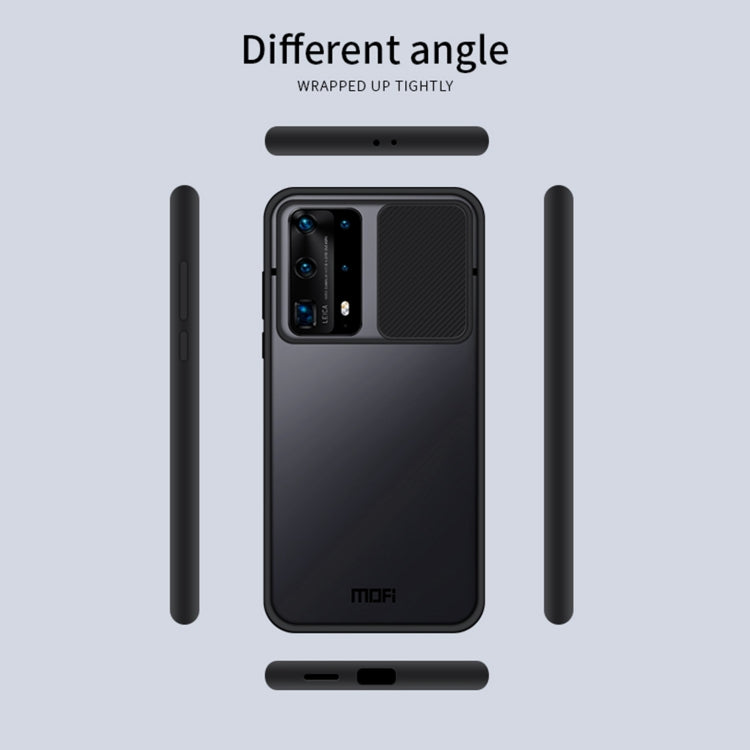 For Huawei P40 Pro+ MOFI Xing Dun Series PC + TPU Anti-peep Water-resistant And Anti-drop All-inclusive Protective Shell, Translucent Frosted(Red)