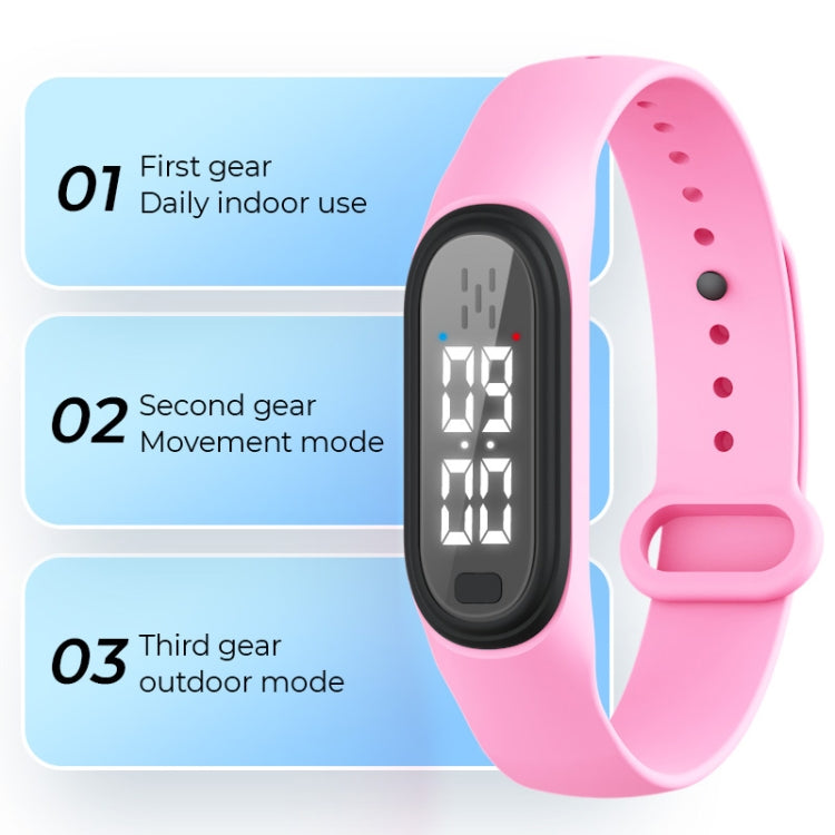 Q2 Outdoor Ultrasonic Electronic Mosquito Repellent Bracelet, Support Three-gear Mode & Time Display(Black)