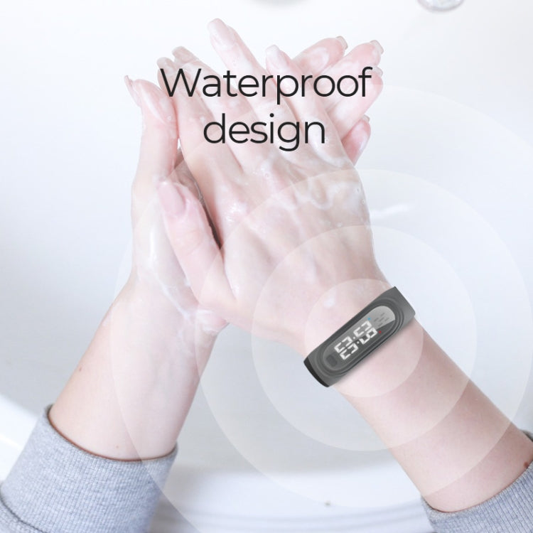Q2 Outdoor Ultrasonic Electronic Mosquito Repellent Bracelet, Support Three-gear Mode & Time Display(Black)