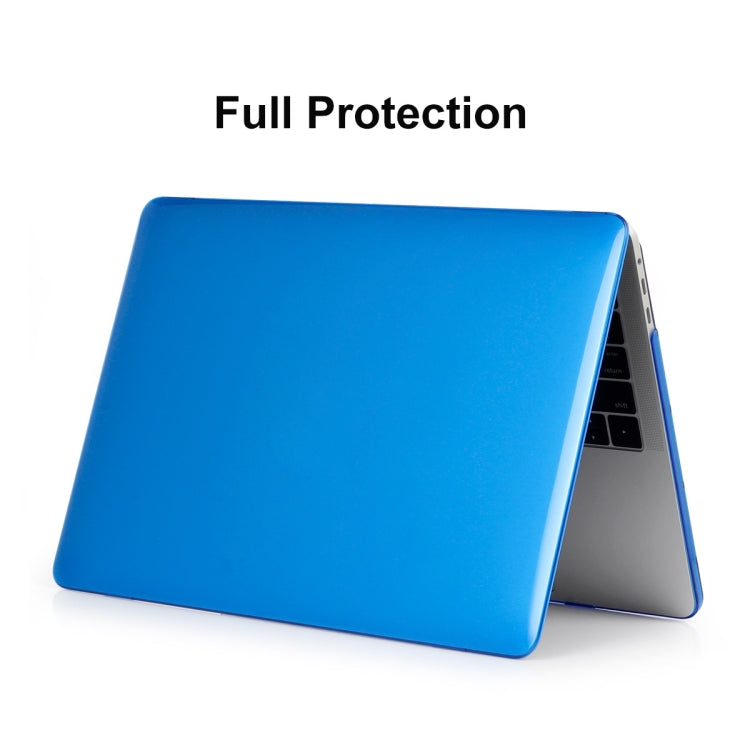 ENKAY Hat-Prince 3 in 1 For MacBook Pro 13 inch A2289 / A2251 (2020) Crystal Hard Shell Protective Case + US Version Ultra-thin TPU Keyboard Protector Cover + Anti-dust Plugs Set(Dark Blue)