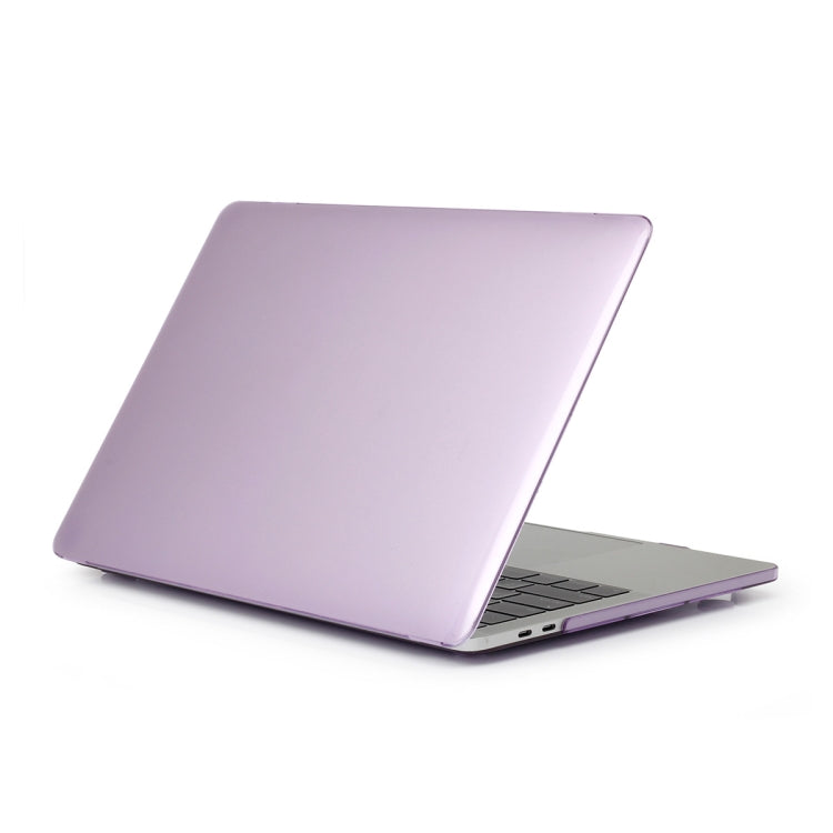 ENKAY Hat-Prince 3 in 1 For MacBook Pro 13 inch A2289 / A2251 (2020) Crystal Hard Shell Protective Case + US Version Ultra-thin TPU Keyboard Protector Cover + Anti-dust Plugs Set(Purple)