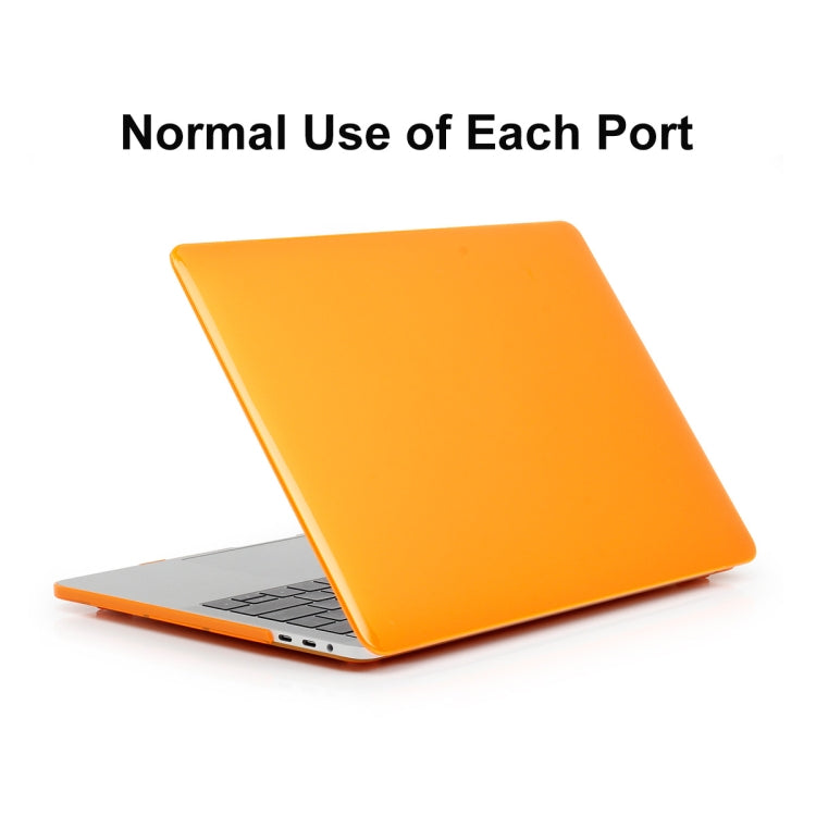 ENKAY Hat-Prince 3 in 1 For MacBook Pro 13 inch A2289 / A2251 (2020) Crystal Hard Shell Protective Case + Europe Version Ultra-thin TPU Keyboard Protector Cover + Anti-dust Plugs Set(Orange)