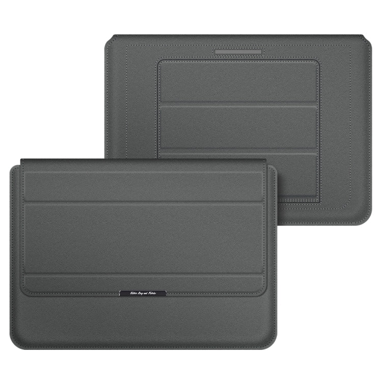 4 in 1 Universal Laptop Holder PU Water-resistant Protection Wrist Laptop Bag, Size:11/12inch(Grey)