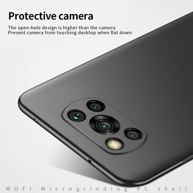 For Xiaomi POCO X3/X3 NFC MOFI Frosted PC Ultra-thin Hard Case(Gold)