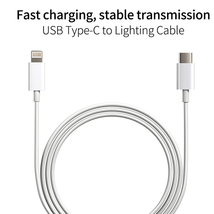 SDC-20W 2 in 1 PD 20W USB-C / Type-C Travel Charger + 3A PD3.0 USB-C / Type-C to 8 Pin Fast Charge Data Cable Set, Cable Length: 2m, US Plug