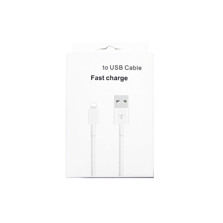 XJ-017 3A USB Male to 8 Pin Male Fast Charging Data Cable, Length: 1m - Normal Style Cable by PMC Jewellery | Online Shopping South Africa | PMC Jewellery | Buy Now Pay Later Mobicred