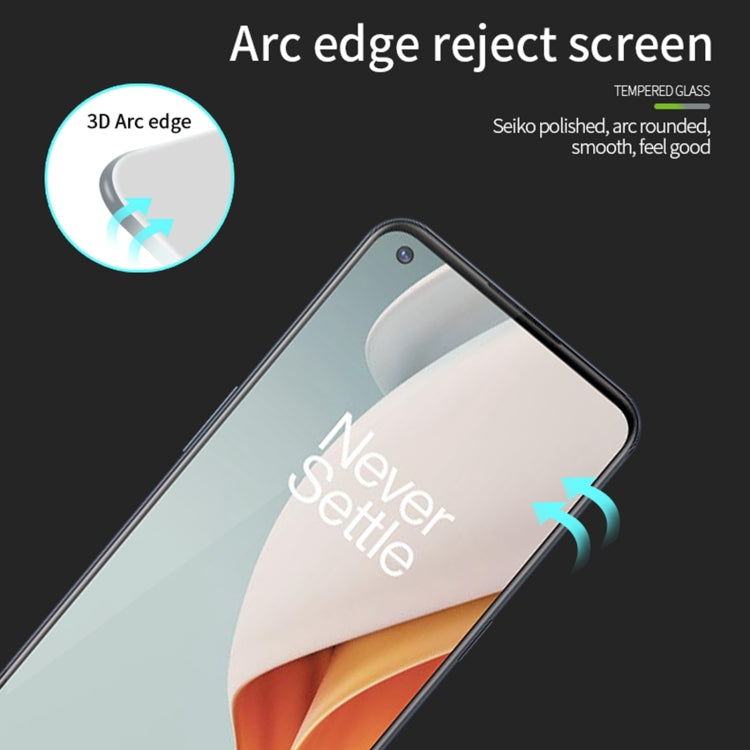 For OnePlus Nord N100 MOFI 9H 3D Explosion-proof Curved Screen Tempered Glass Film