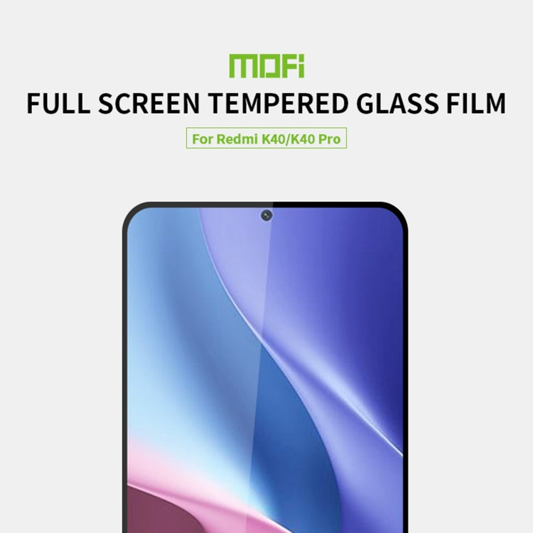 For Xiaomi Redmi K40 / K40 Pro MOFI 9H 2.5D Full Screen Tempered Glass Film(Black)