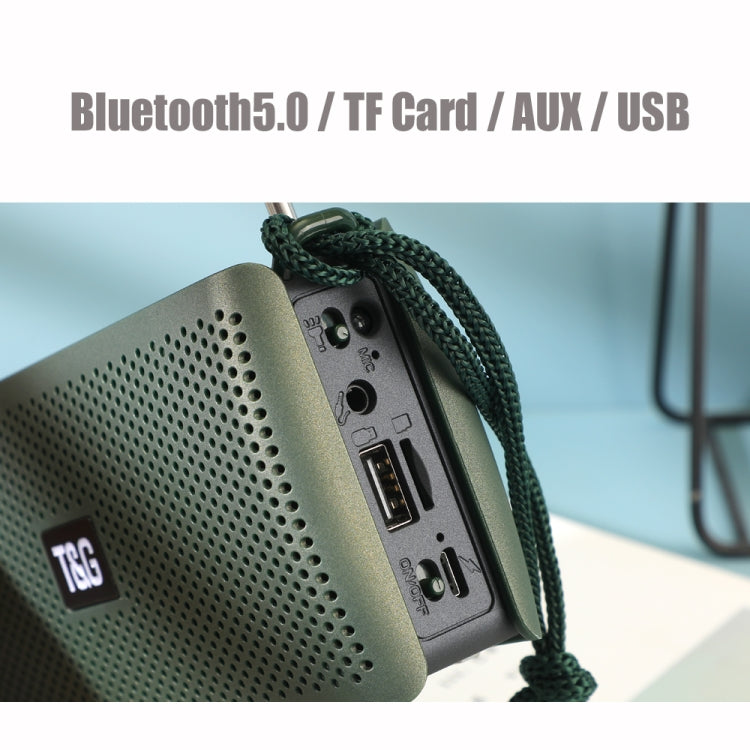 T&G TG282 Portable Bluetooth Speakers with Flashlight, Support TF Card / FM / 3.5mm AUX / U Disk / Hands-free Call(Blue)