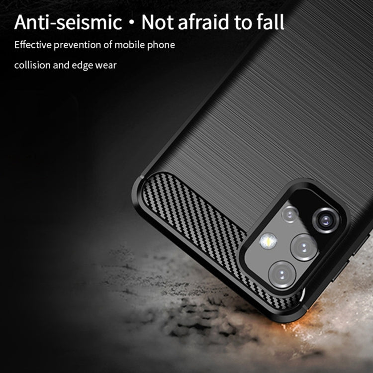 For Samsung Galaxy A32 5G MOFI Gentleness Series Brushed Texture Carbon Fiber Soft TPU Case(Red)