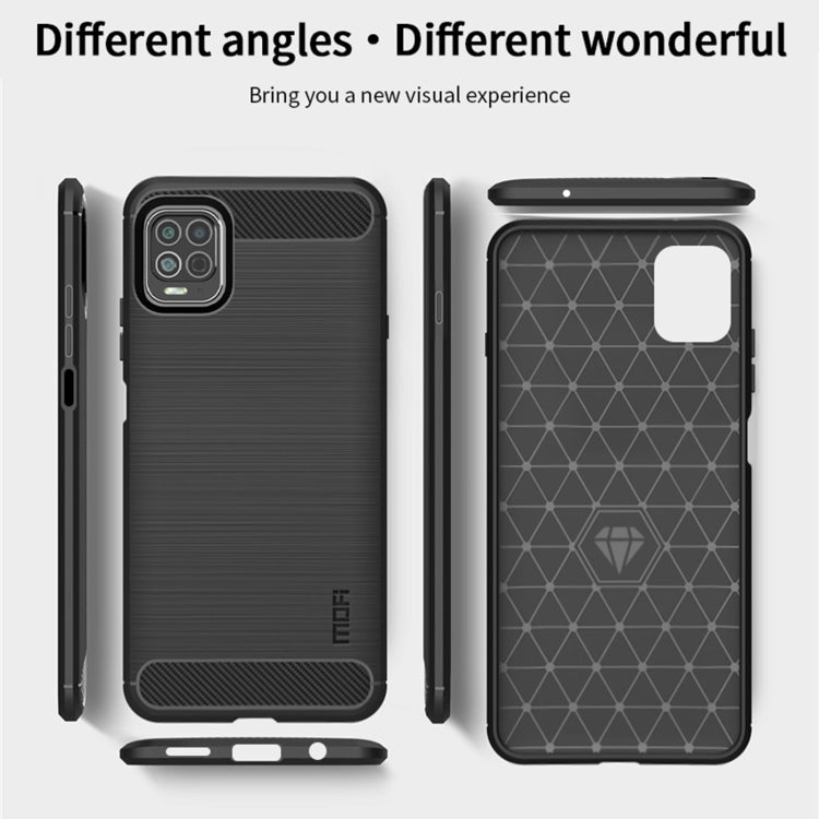 For Motorola Moto Edge S MOFI Gentleness Series Brushed Texture Carbon Fiber Soft TPU Case(Black)