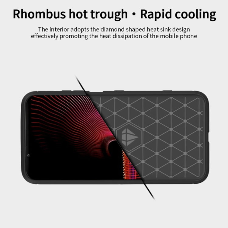 For Sony Xperia 1 lll MOFI Gentleness Series Brushed Texture Carbon Fiber Soft TPU Case(Blue)