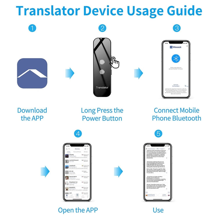 G6 Portable Instant Real Time Voice Translator Multi Language Voice Personal Travel Assistant Translator(Gray) - by PMC Jewellery | Online Shopping South Africa | PMC Jewellery