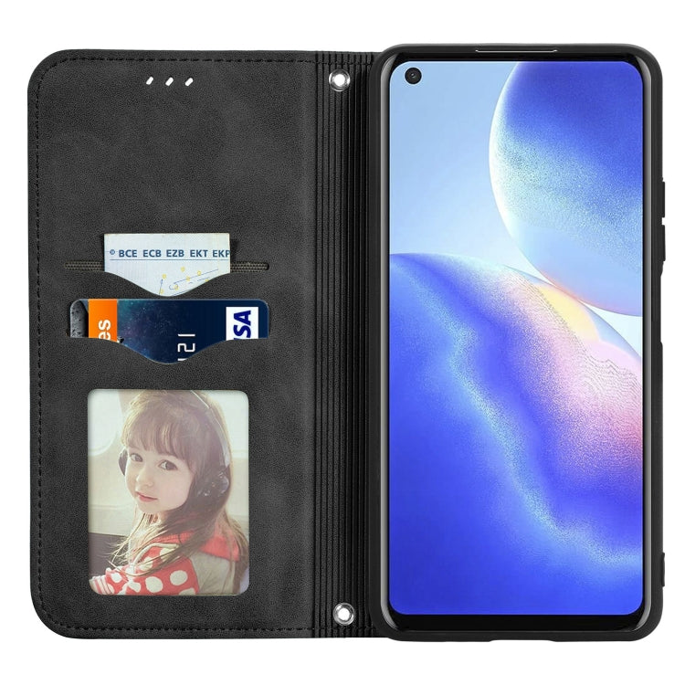 For Blackview A90 Retro Skin Feel Business Magnetic Horizontal Flip Leather Case with Holder & Card Slots & Wallet & Photo Frame(Black)