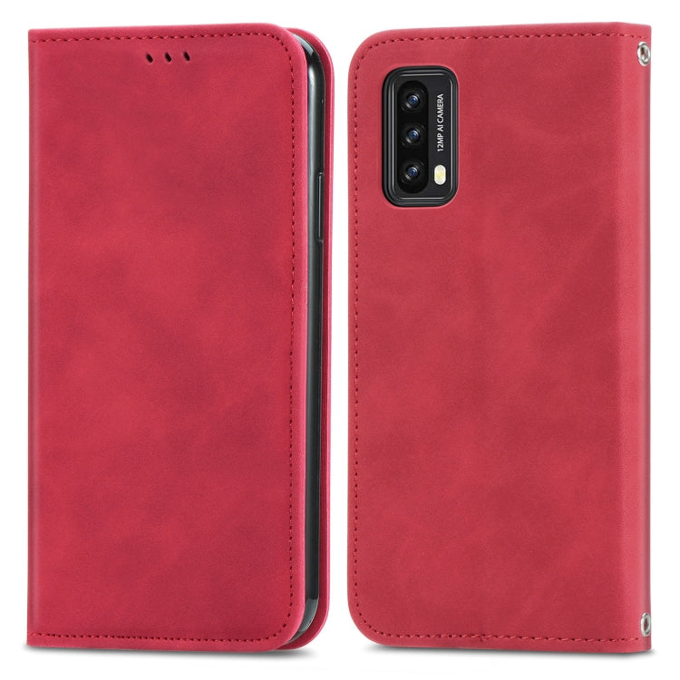 For Blackview A90 Retro Skin Feel Business Magnetic Horizontal Flip Leather Case with Holder & Card Slots & Wallet & Photo Frame(Red)