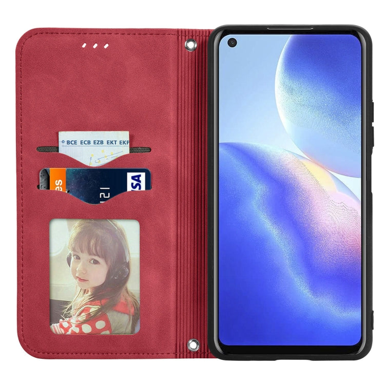 For Blackview A90 Retro Skin Feel Business Magnetic Horizontal Flip Leather Case with Holder & Card Slots & Wallet & Photo Frame(Red)