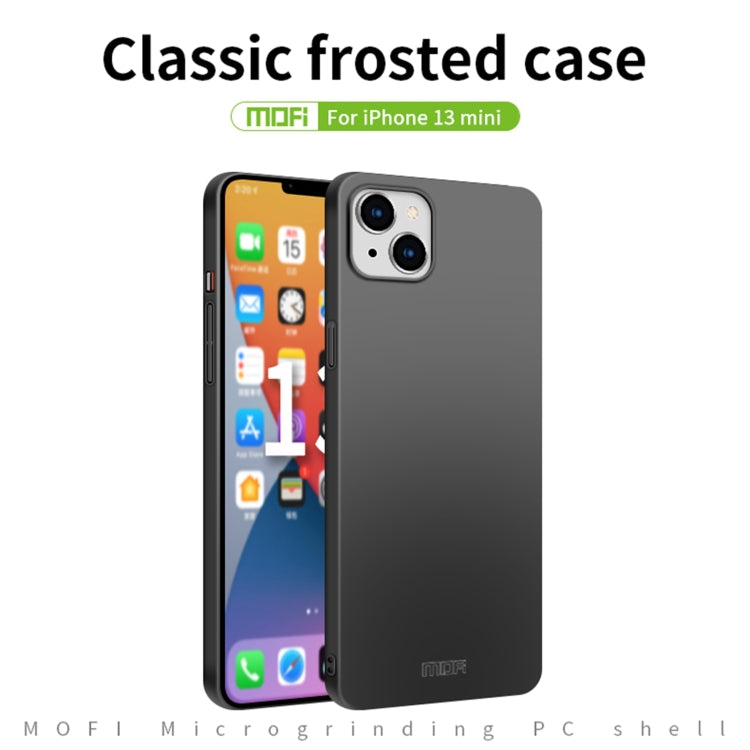 For iPhone 13 mini MOFI Frosted PC Ultra-thin Hard Case(Gold)
