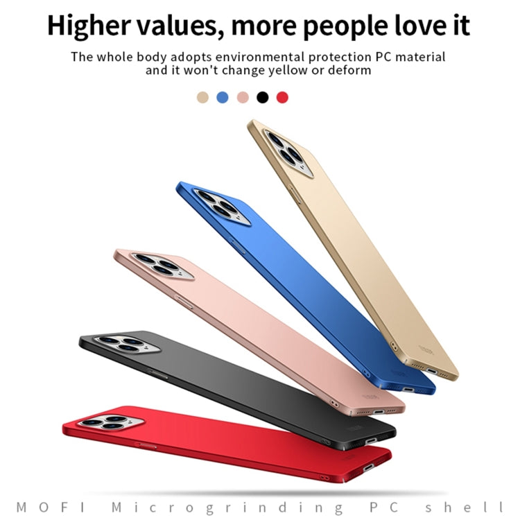 For iPhone 13 Pro Max MOFI Frosted PC Ultra-thin Hard Case(Blue)