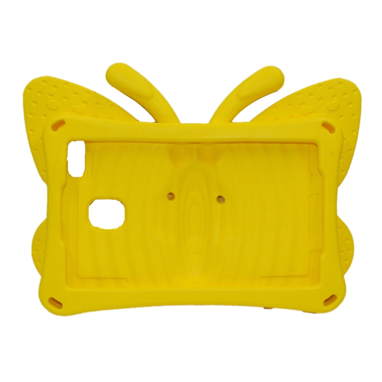 For Lenovo Tab E8 TB8304F / N 8.0 Butterfly Bracket Style EVA Children Falling Proof Cover Protective Case(Yellow)