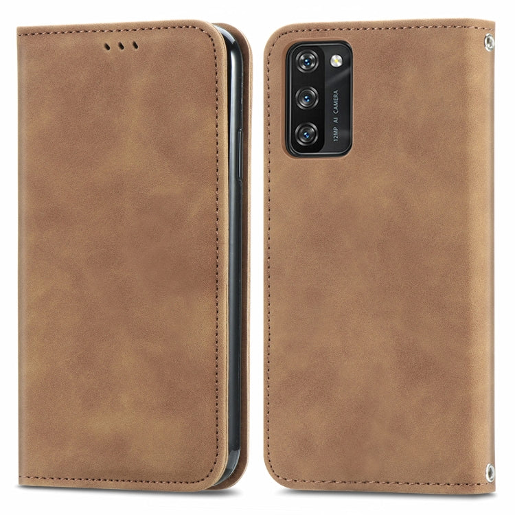 For Blackview A100 Retro Skin Feel Business Magnetic Horizontal Flip Leather Case with Holder & Card Slots & Wallet & Photo Frame(Brwon)