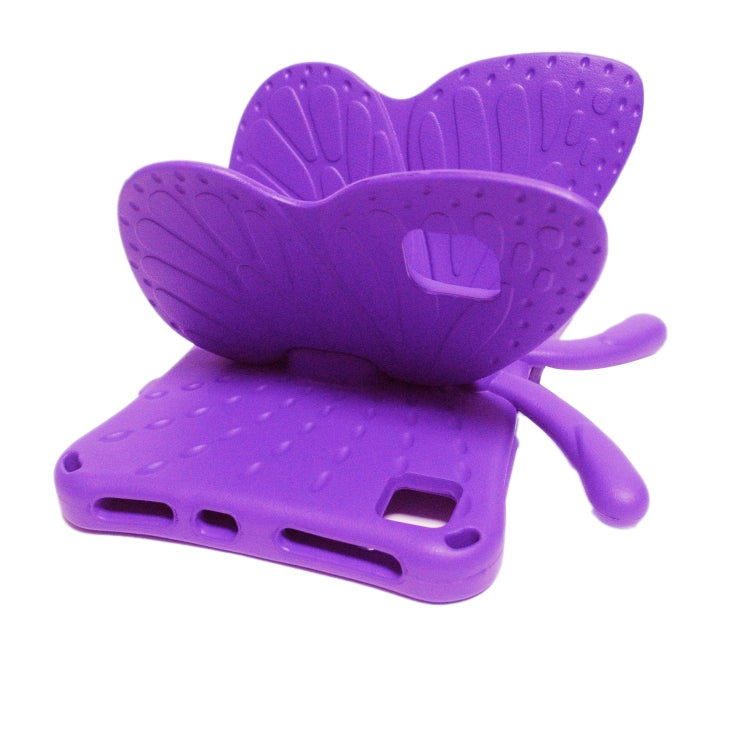 For Lenovo Tab M10 Plus TB-X606F/X 10.1 Butterfly Bracket Style EVA Children Falling Proof Cover Protective Case(Purple)